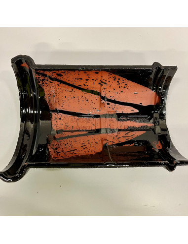 Nockpanna Tegel, Laumans, Glaserad - Svart