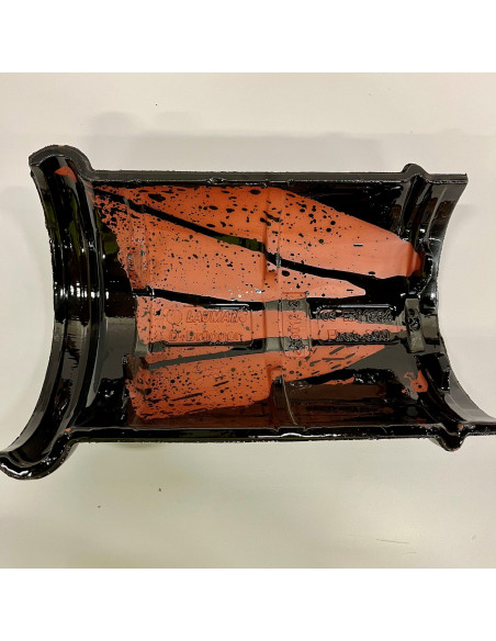 Nockpanna Tegel, Laumans, Glaserad - Svart