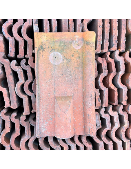 Takpanna stationstegel - Röd