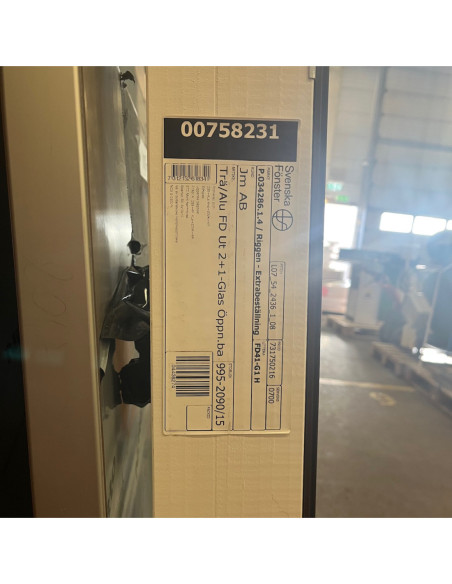 Altandörr 995x2090 H - Röd/brun