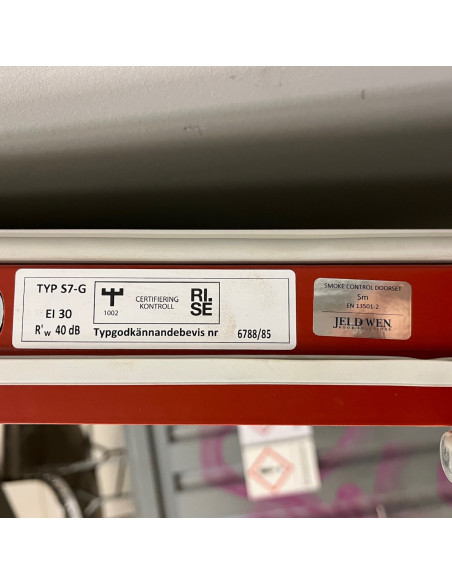 Säkerhetsdörr 900x2100 H - Röd