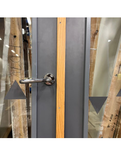 Pardörr med glas 1800x2100 - Grå 2