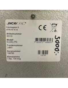 Sorptionsavfuktare - Acetec 2