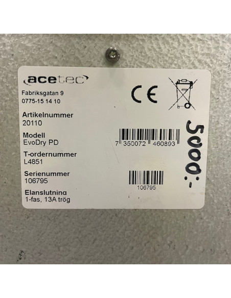 Sorptionsavfuktare - Acetec