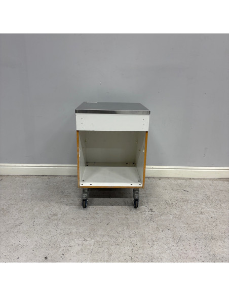 Rullbart skåp rostfri topp