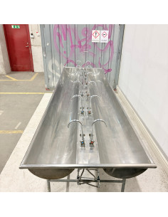 Dubbelsidig tvättränna 12 blandare